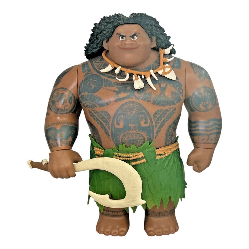 Disney Moana MAUI Figure Doll 11" 2015 Hasbro Toy Includes Hook Demi God - Picture 2 of 7